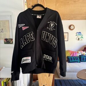 AAPE by A Bathing Ape black cardigan sweater jacket